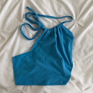 Blue Halter Top